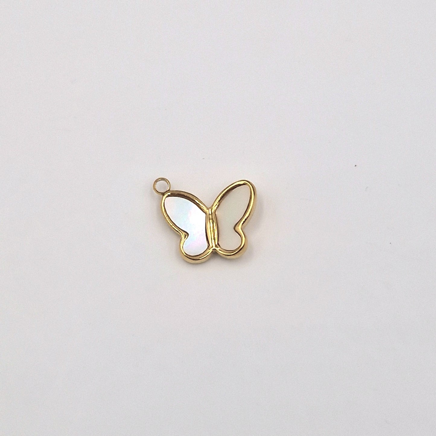 Charm Papillon doré nacré