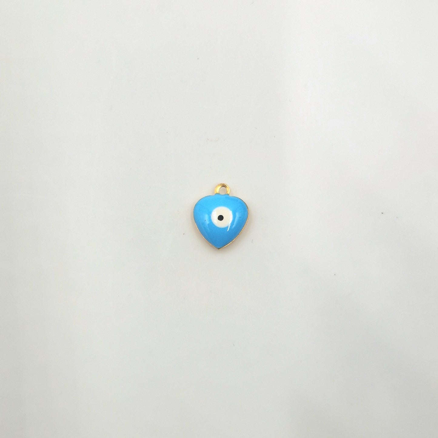 Charm mini Coeur Oeil maléfique doré