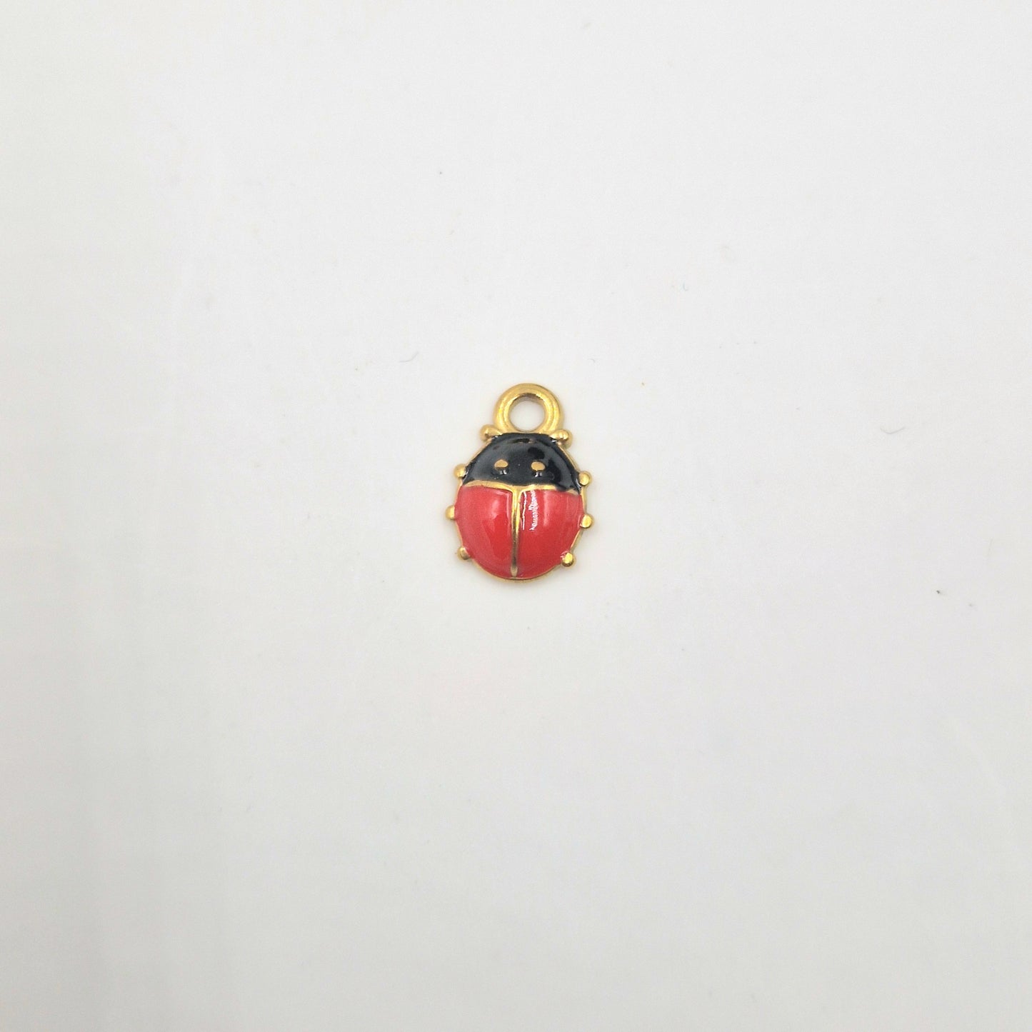 Charm Coccinelle rouge doré