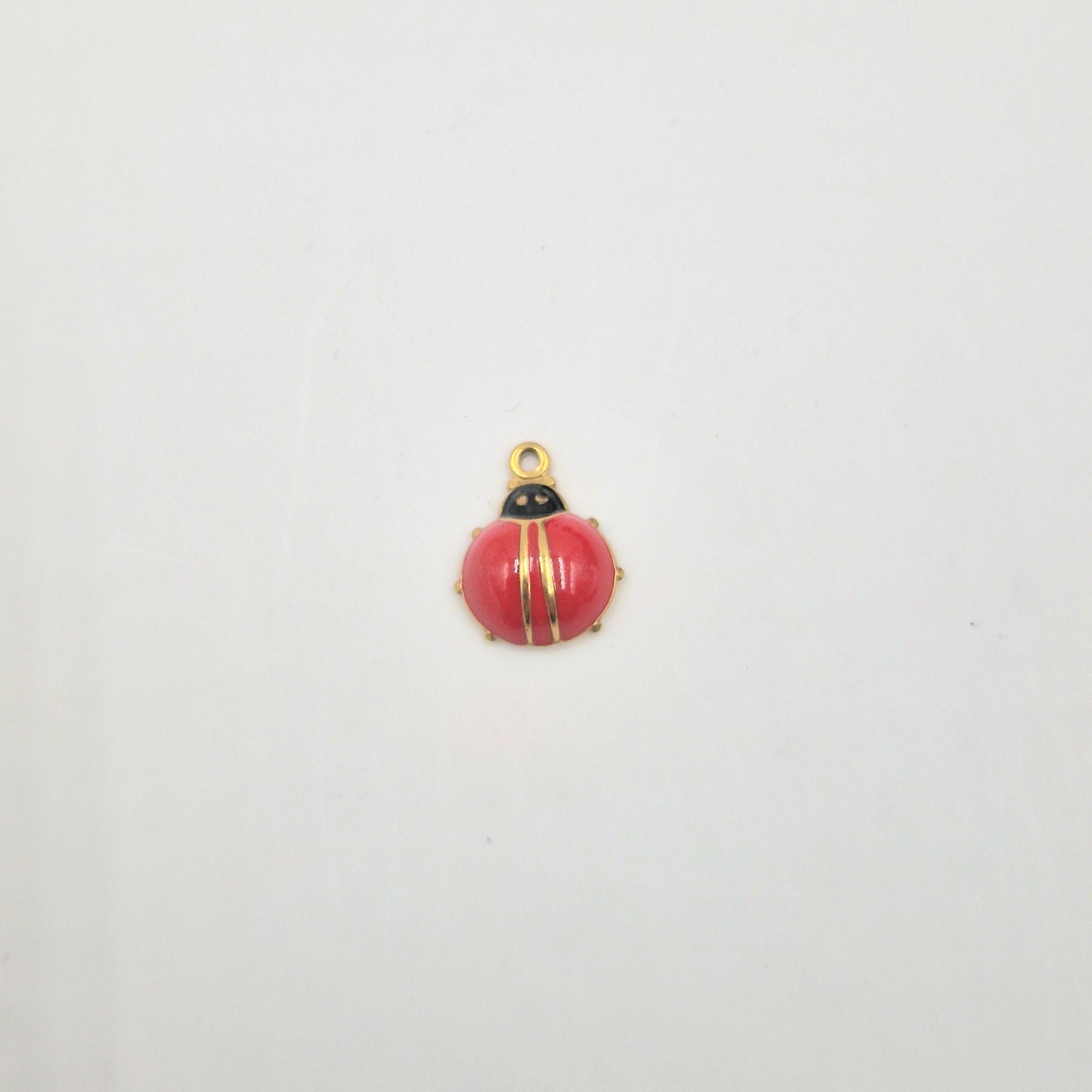 Charm Coccinelle rouge doré