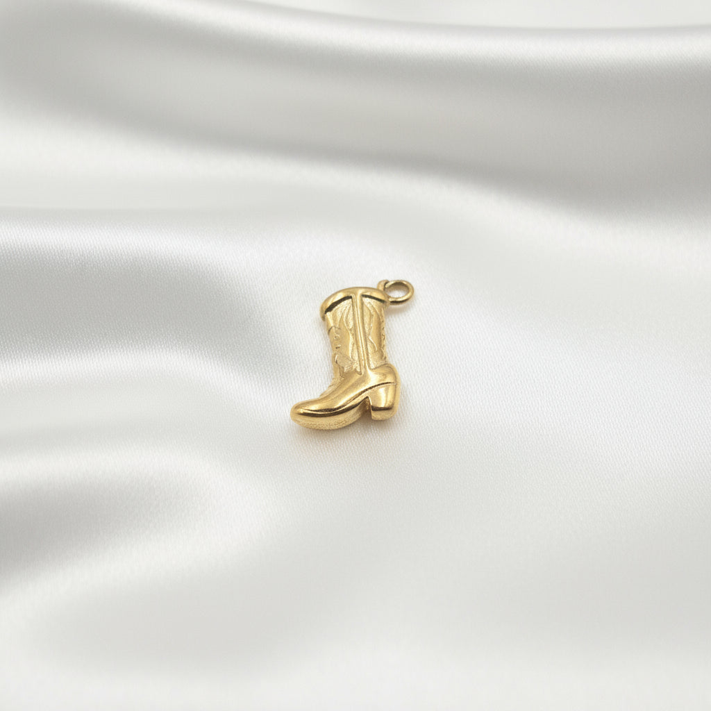 Charm Botte Cowboy doré