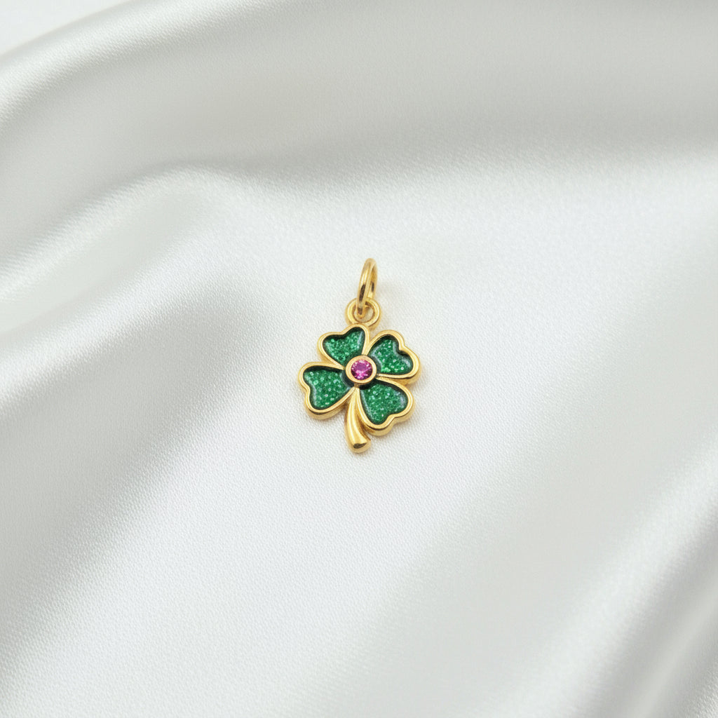 Charm Trèfle à quatre feuilles doré