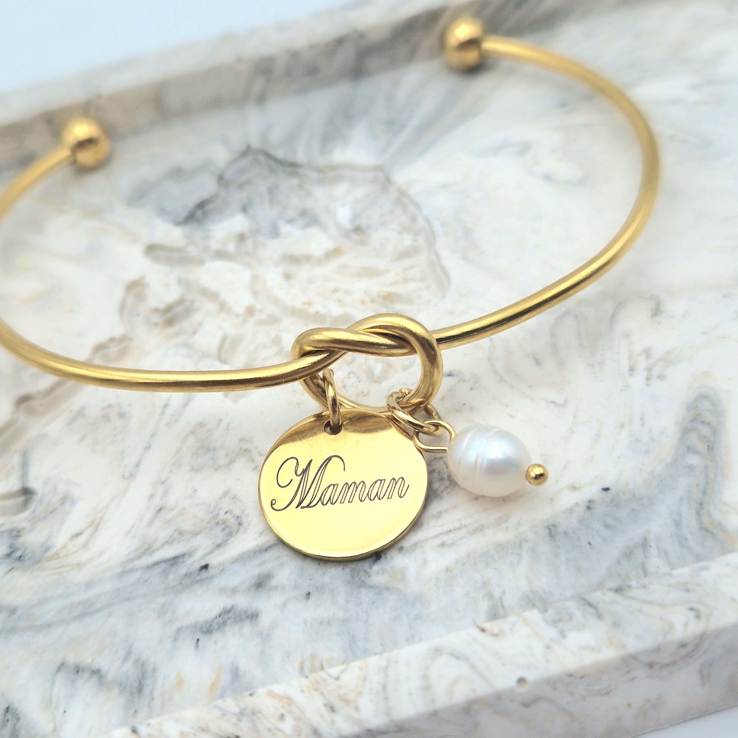 Bracelet jonc Médaille personnalisable