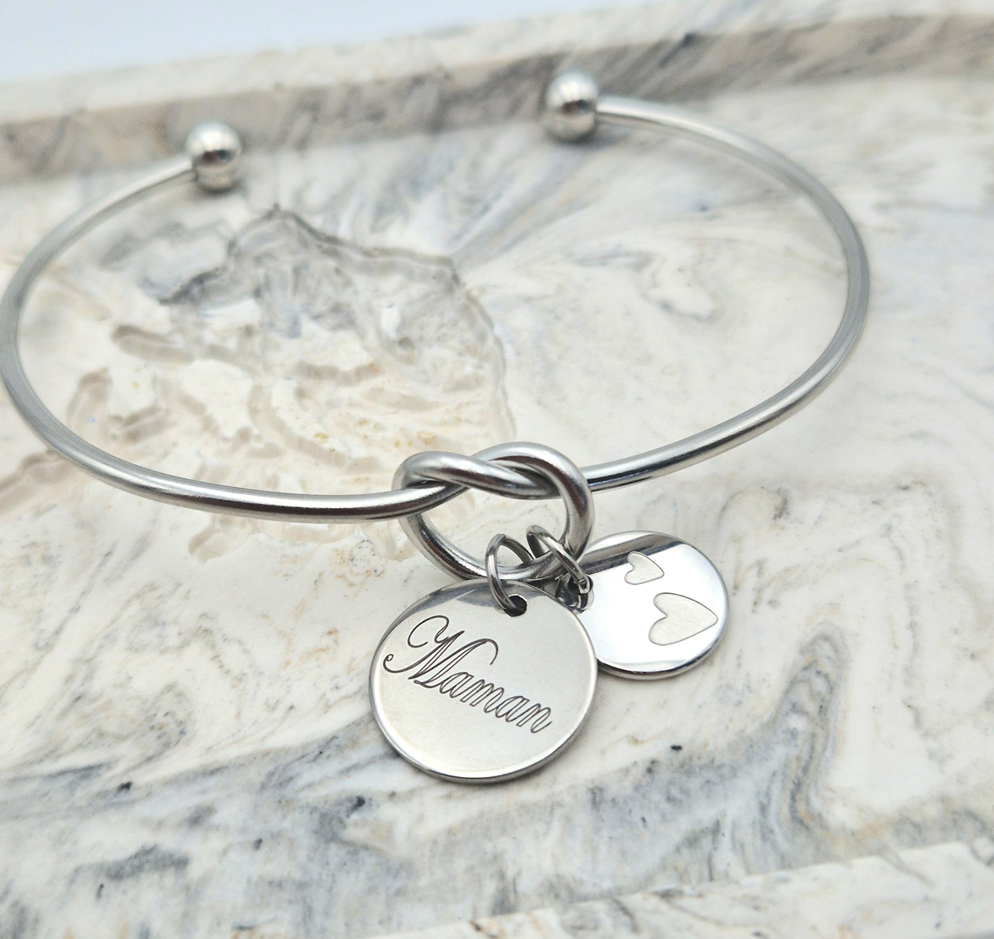 Bracelet jonc Médaille personnalisable