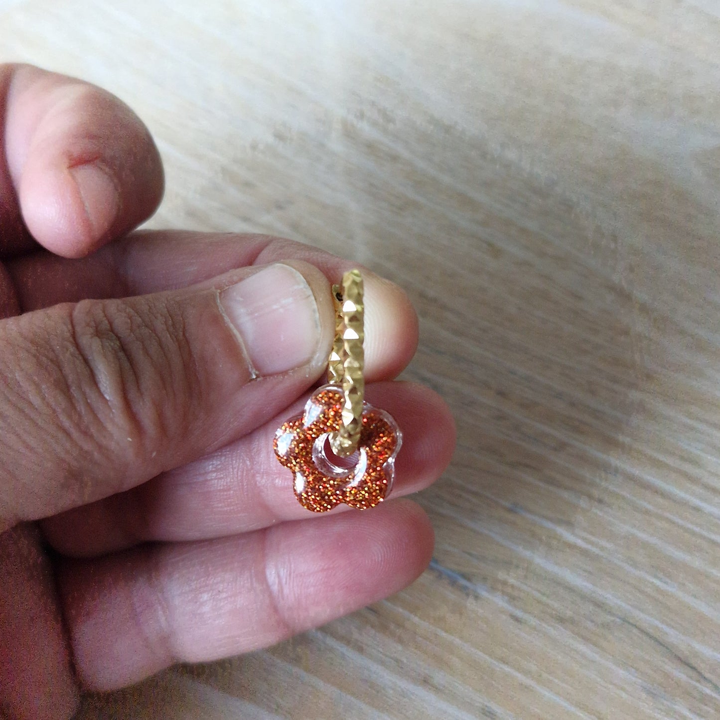 Créoles ovales striées 2,5*1,5*2 cm