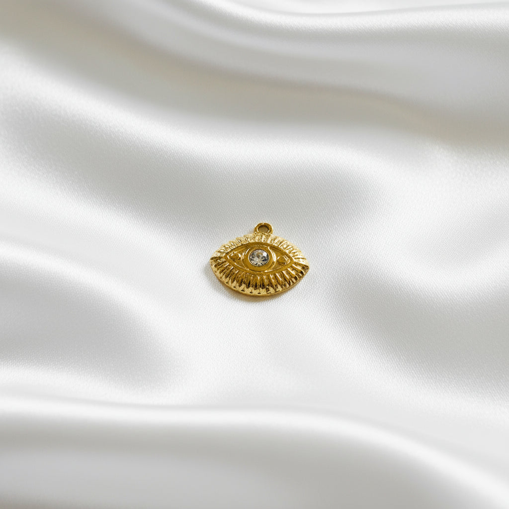 Charm Oeil doré et strass