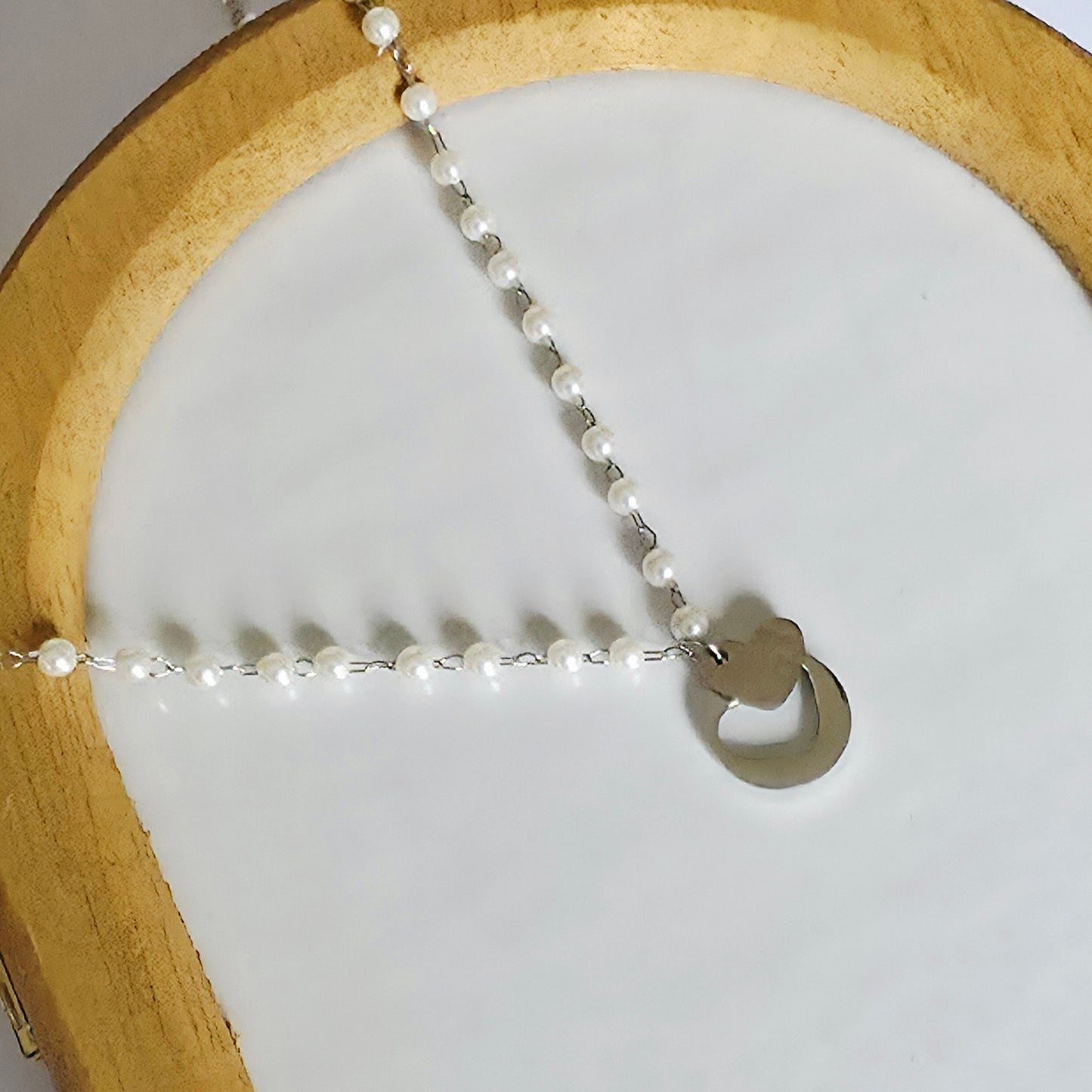 Collier perle pendentif coeur