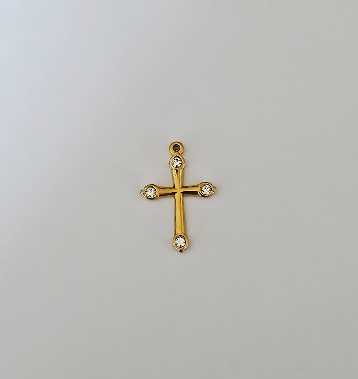 Charm Croix zircon blanc