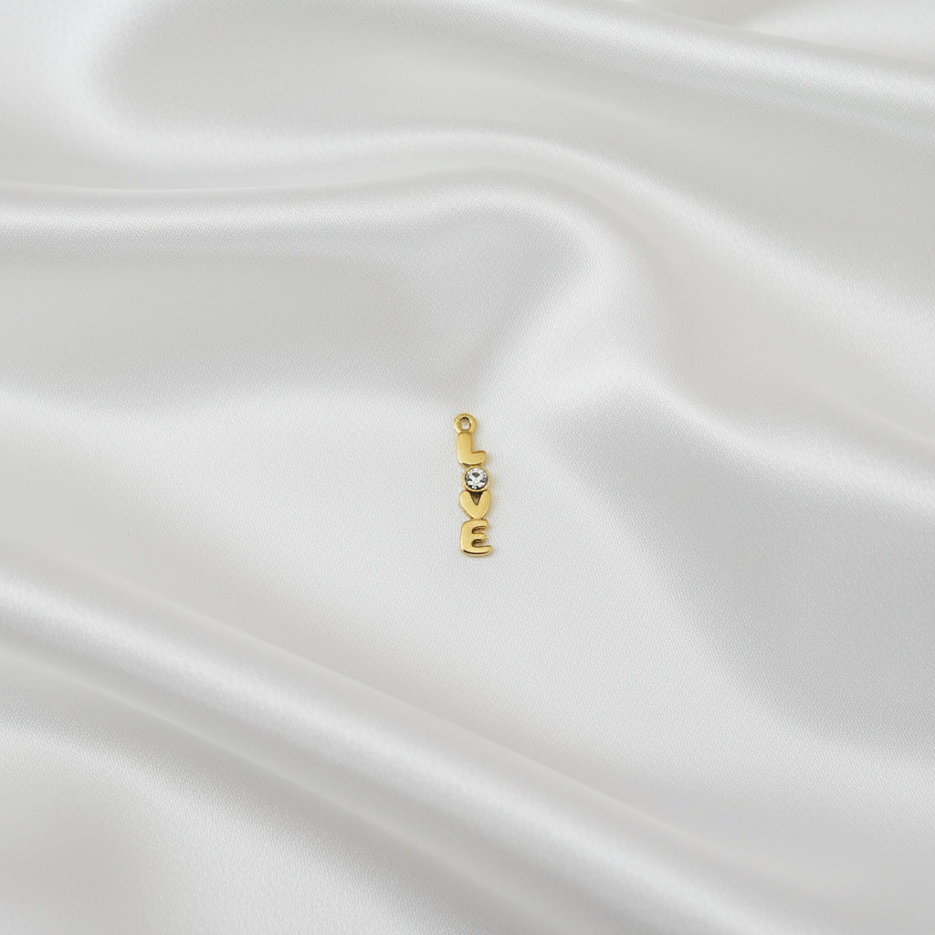 Charm Love doré et strass