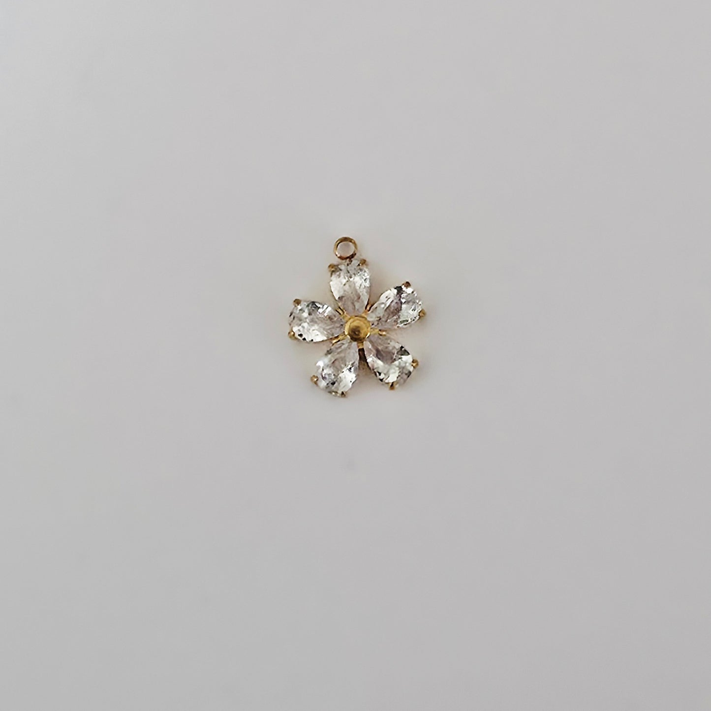 Charm Fleur Zircon blanc