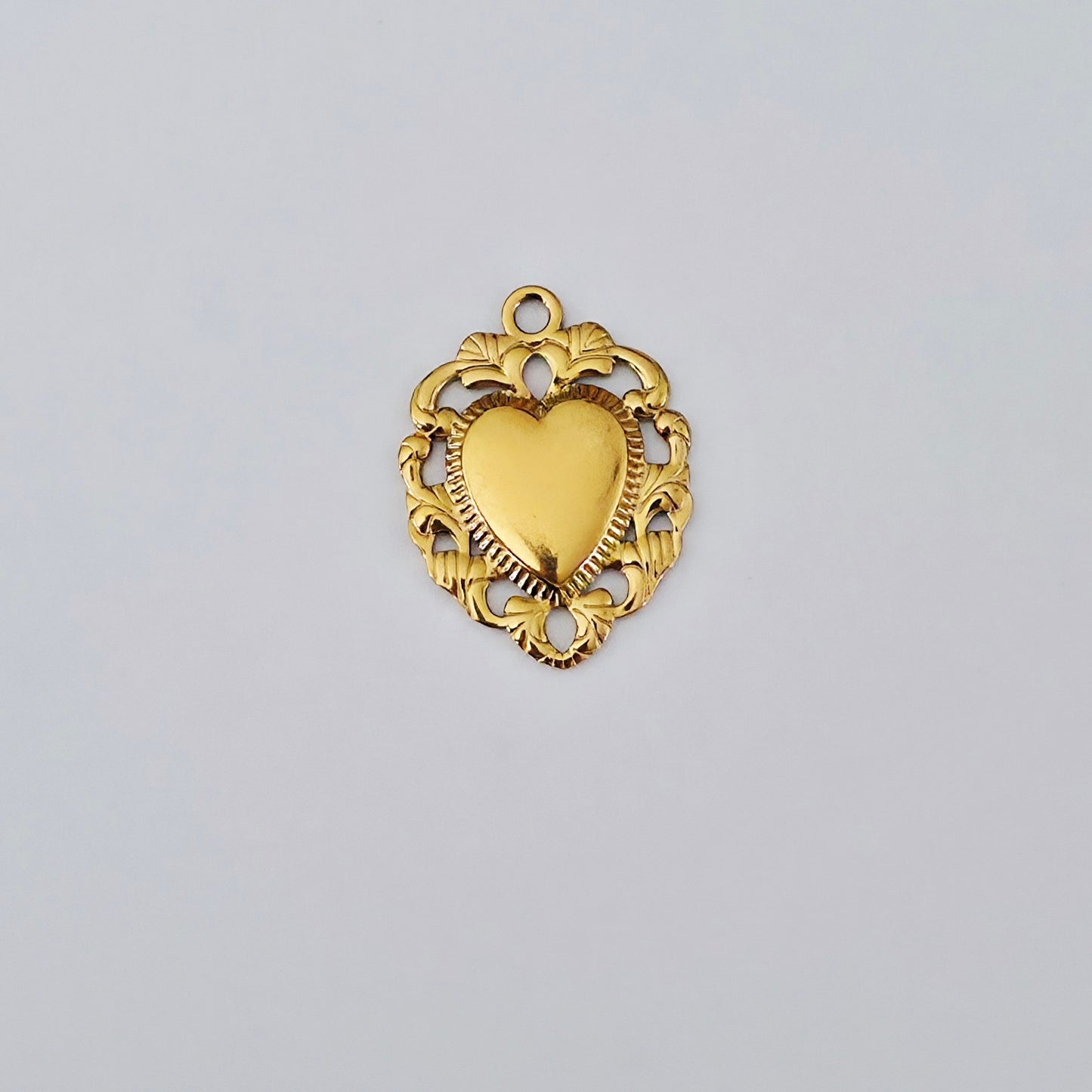 Charm grand Coeur évidé doré