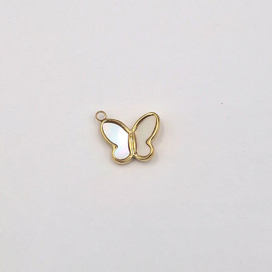 Charm Papillon doré nacré