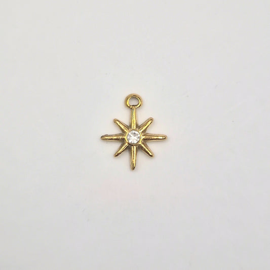 Charm Etoile doré strass