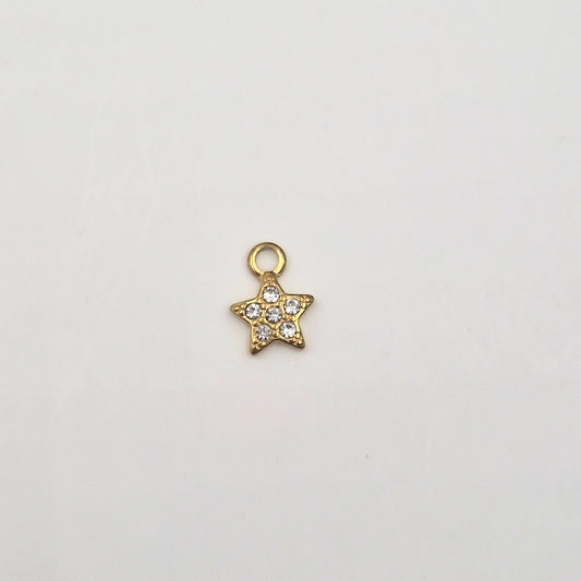 Charm  mini Etoile doré strass