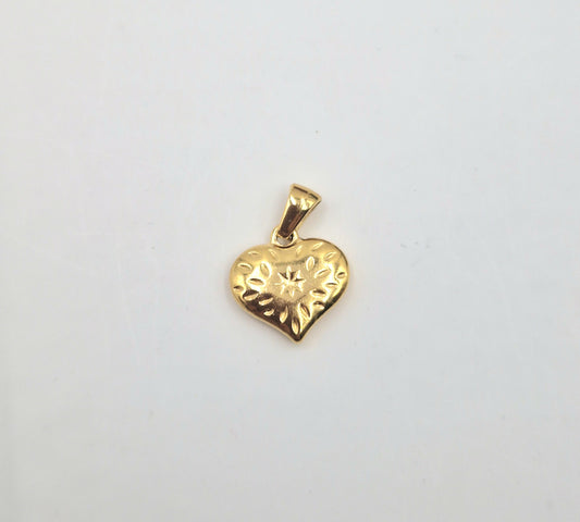 Charm Coeur martelé doré
