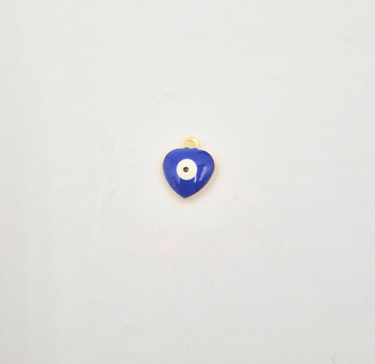 Charm mini Coeur Oeil maléfique doré