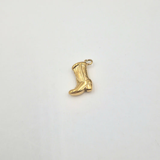 Charm Botte Cowboy doré