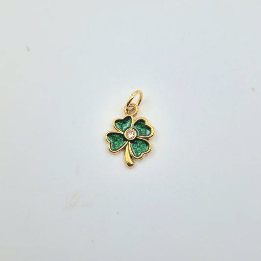 Charm Trèfle à quatre feuilles doré