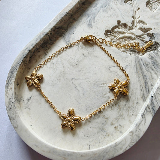 Bracelet trio de fleurs