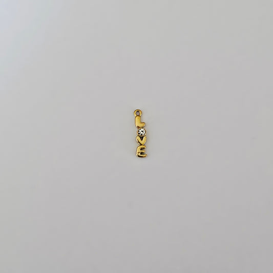 Charm Love doré et strass